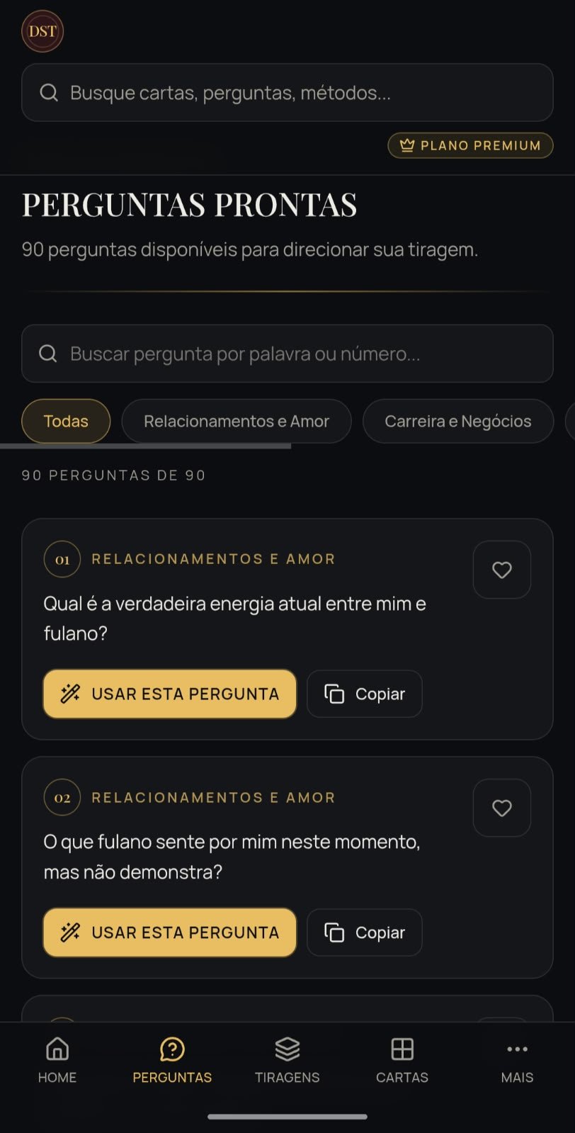 Perguntas prontas